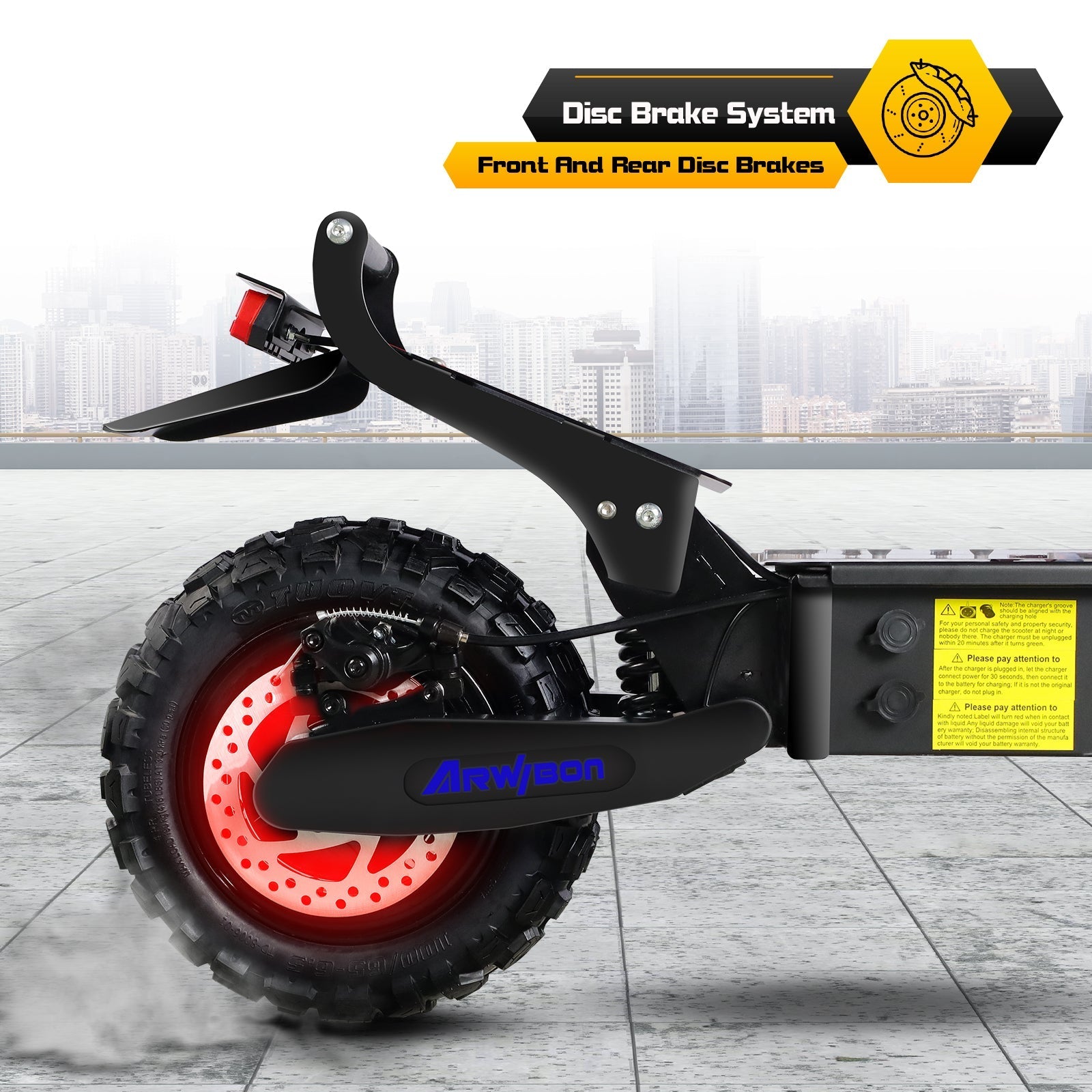 Arwibon Q30 Electric Scooter for Adults - 2500W Motor, 48V/16AH, 440 Lbs