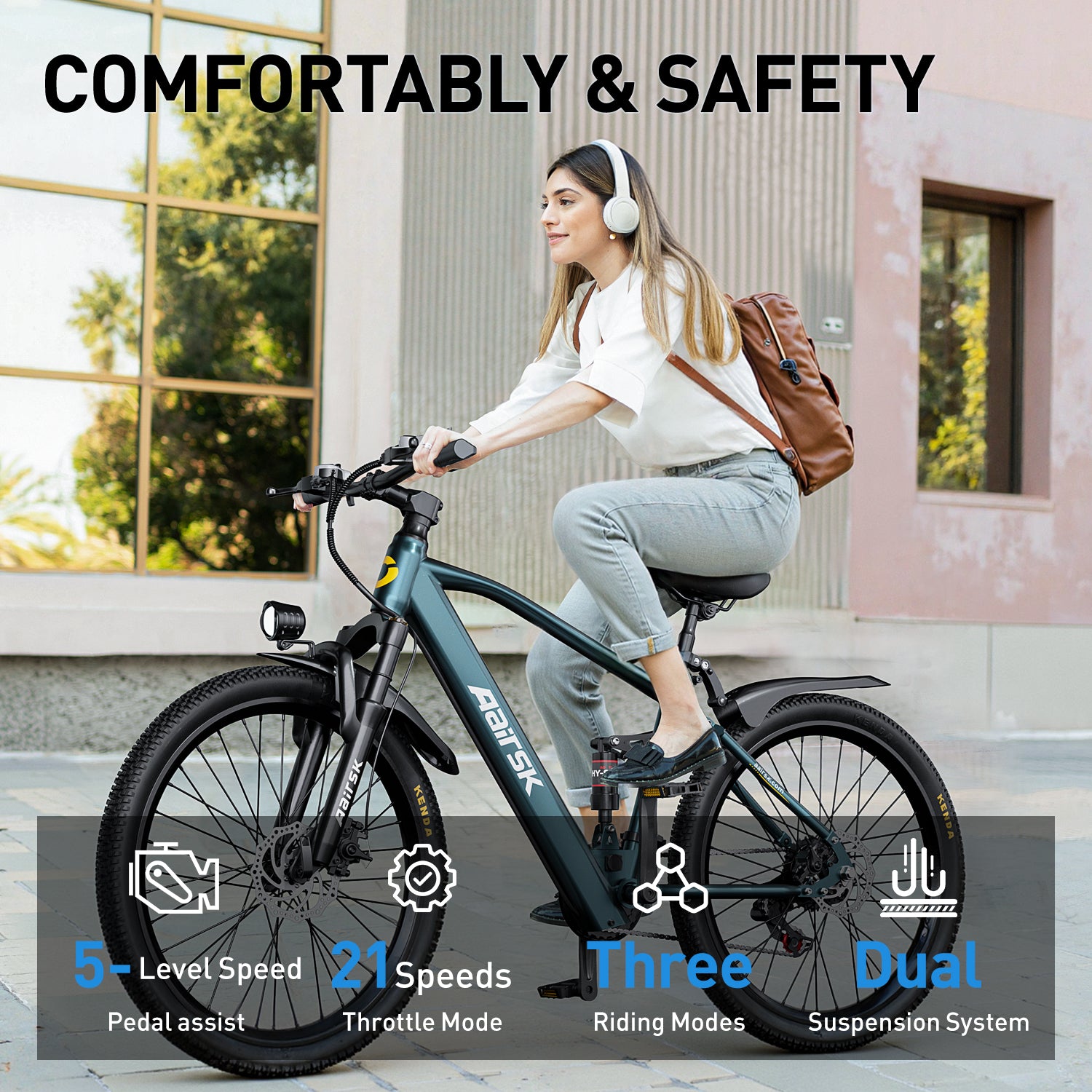 Aairsk GT300 Long-Range E-Bike for Adults