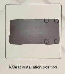 arwibon GT08 Four Screws on the Seat and Pedals