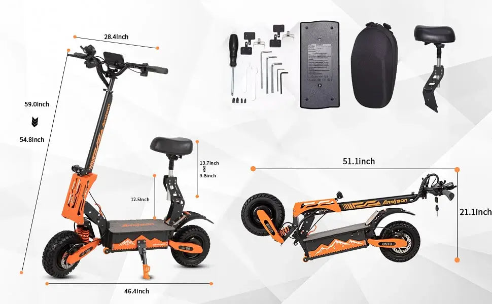Arwibon GT08 Ultimate Off Road Electric Scooter Performance